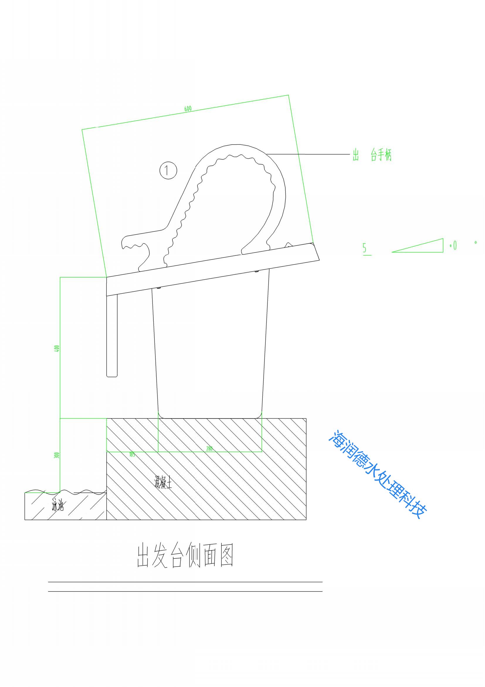 泳池出發(fā)臺(tái)安裝大樣圖
